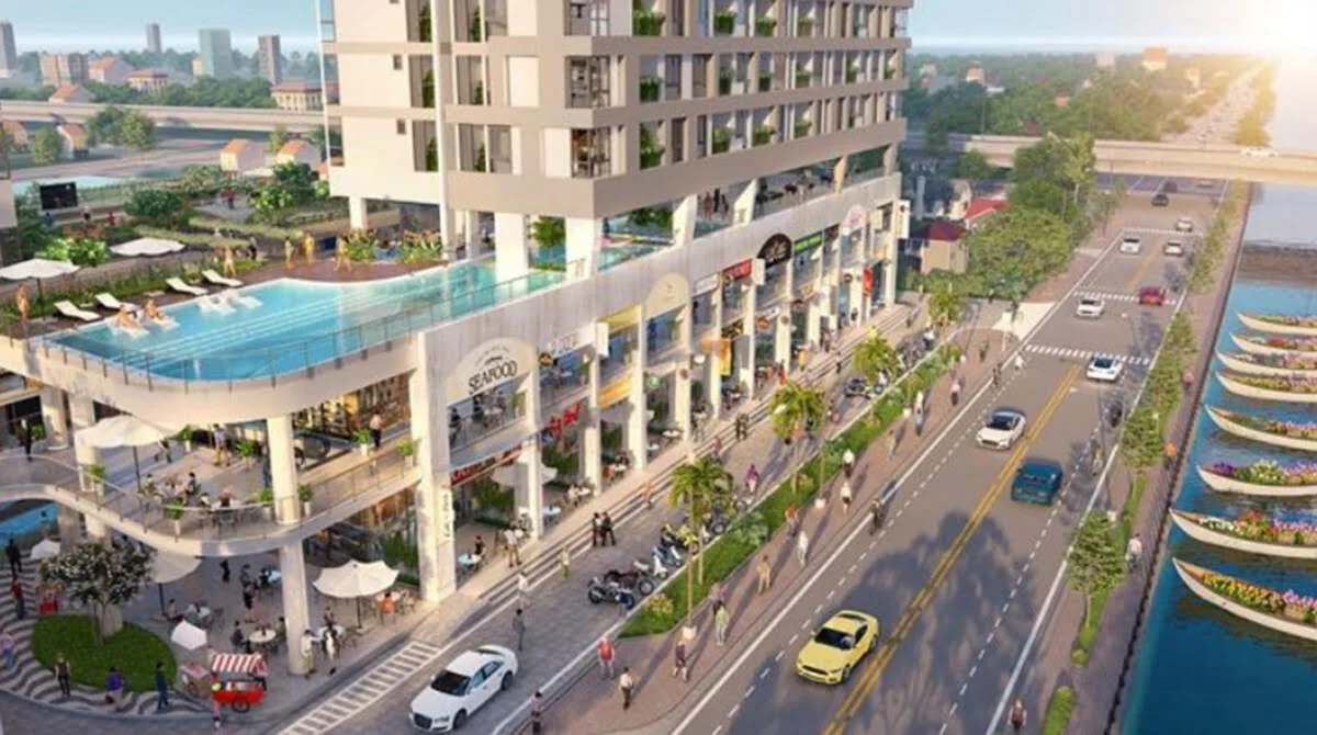 Đường trung tâm trục nối các khu A, B, C, D - KDT Cần Giờ