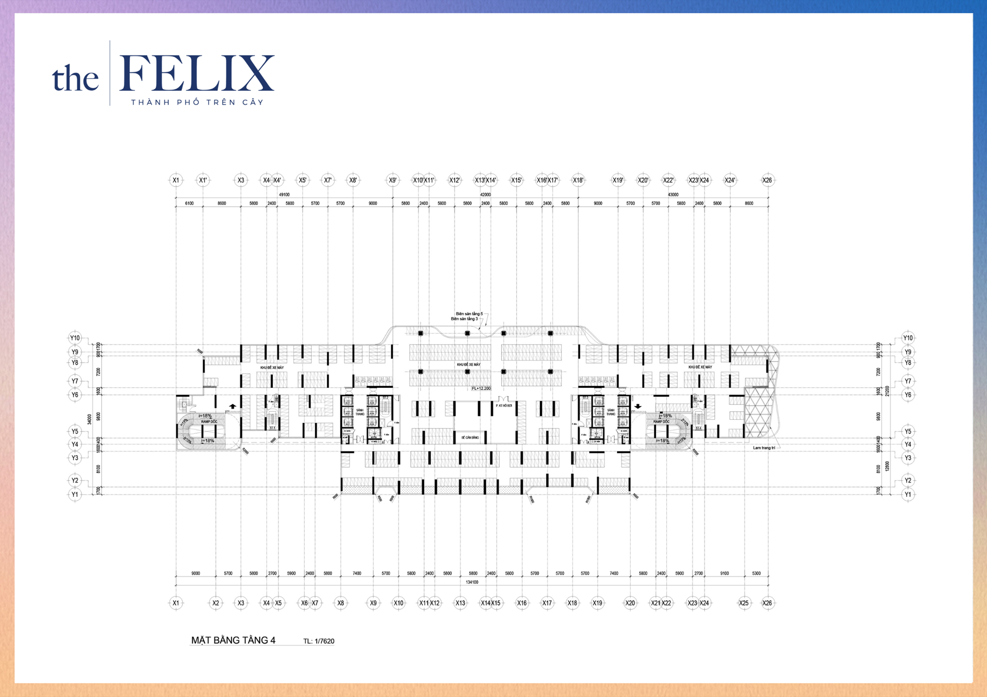Mặt bằng tầng 4 căn hộ The Felix