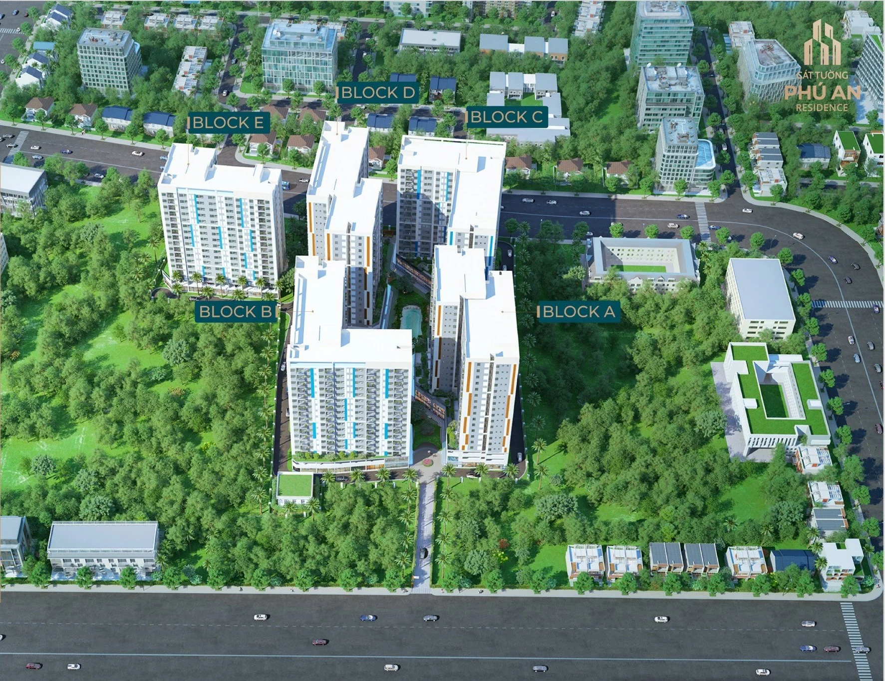 Phối cảnh tổng thể dự án Cát Tường Phú An Residence
