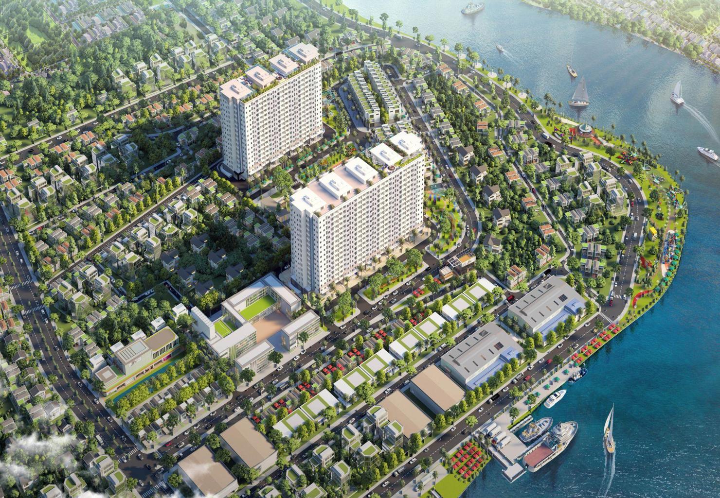 Phối cảnh tổng thể dự án Conic Boulevard Bình chánh