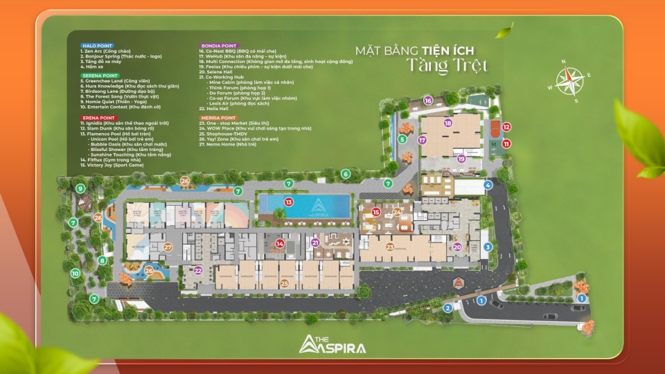 Tiện ích tầng trệt The Aspira Dĩ An Tiện ích tầng trệt The Aspira Dĩ An