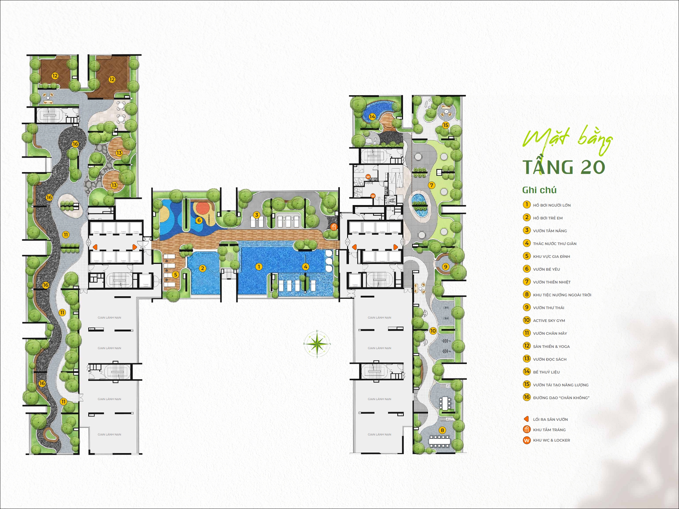 Tiện ích tầng 20 tại căn hộ La Pura Thuận An