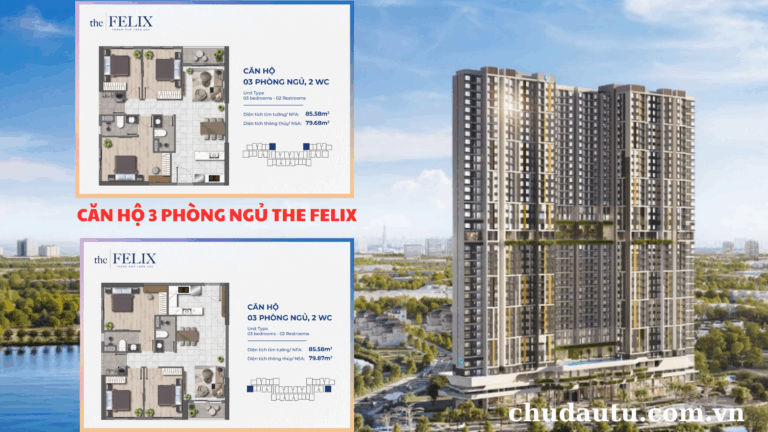 Căn hộ 3 phòng ngủ The Felix