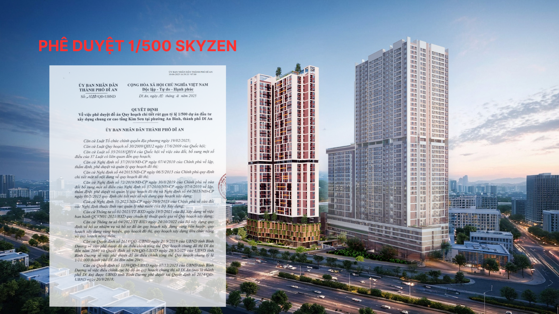 Quyết định phê duyệt 1/500 Sky Zen ngày 10/04/2025 Quyết định phê duyệt 1/500 Sky Zen ngày 10/04/2025