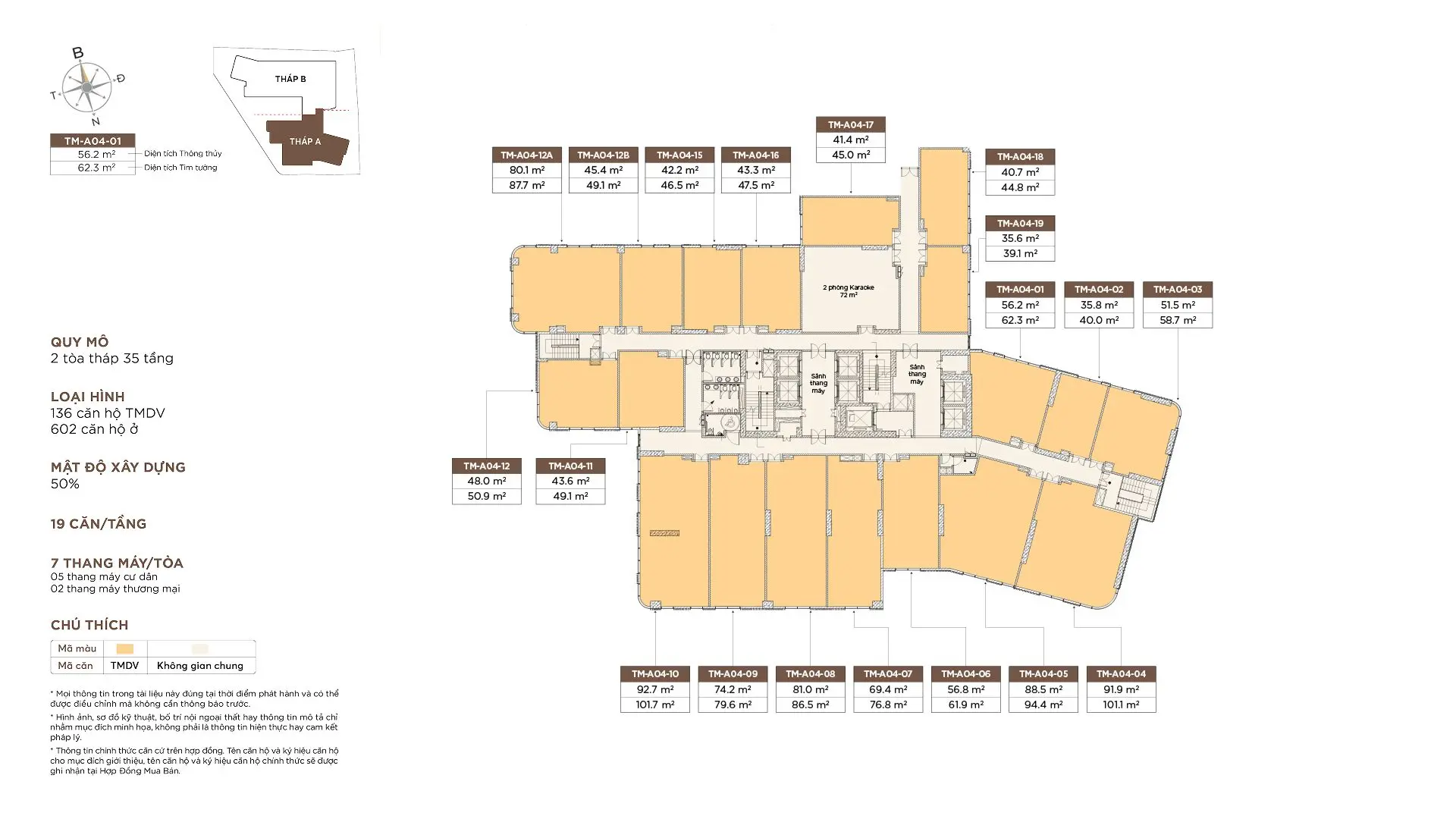 Mặt bằng tầng 4 tháp A - New Tech Complex Mặt bằng tầng 4 tháp A - New Tech Complex