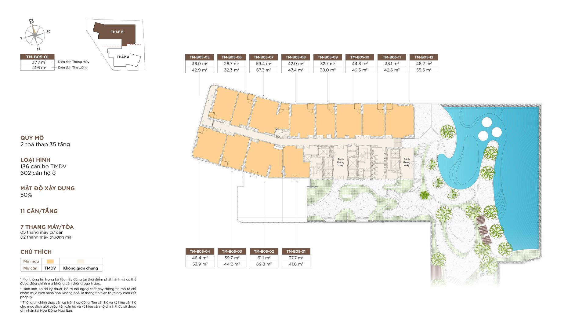 Mặt bằng tầng 5 tháp B - Newtech Complex Mặt bằng tầng 5 tháp B - Newtech Complex