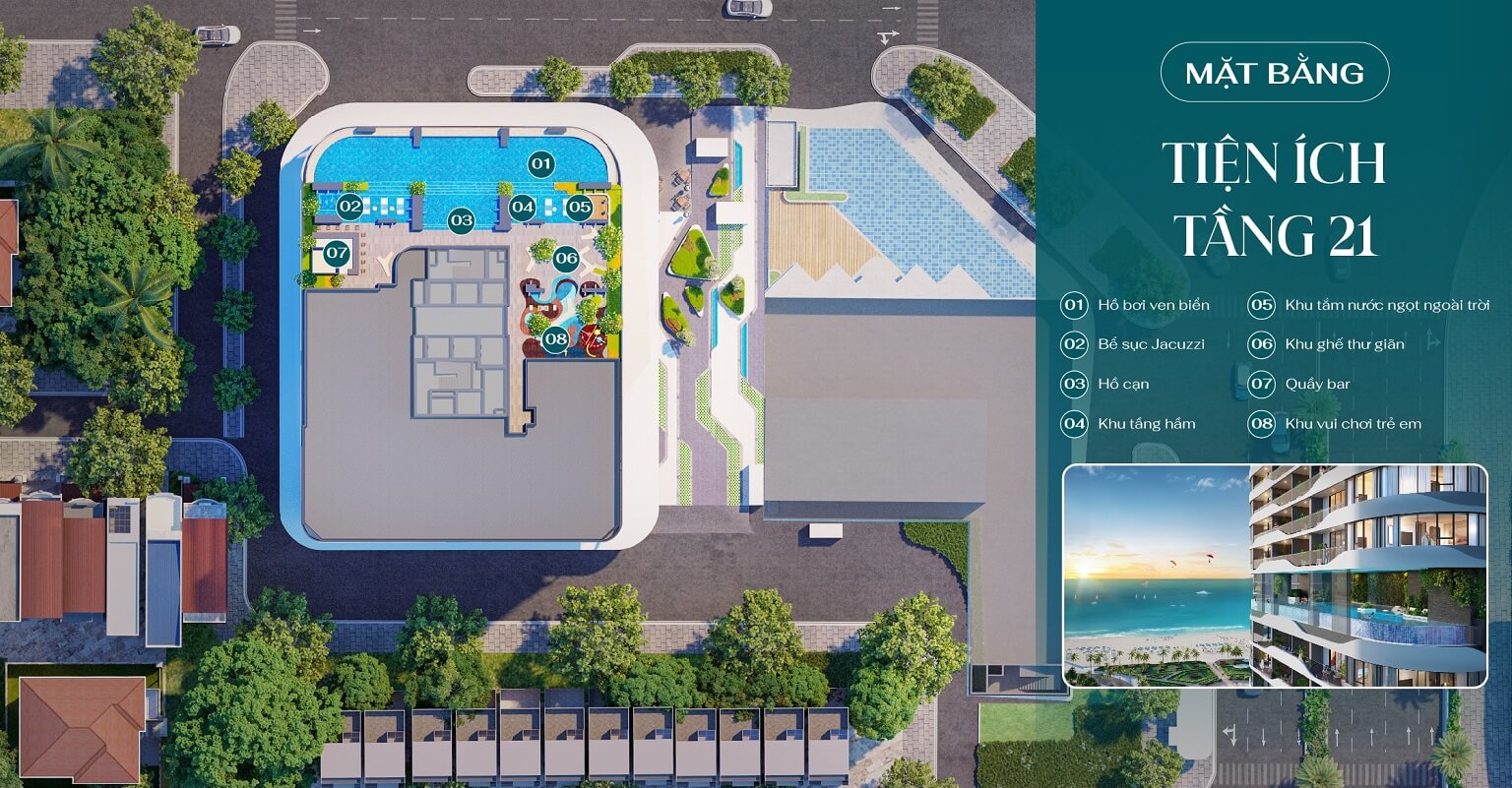 Tiện ích tầng 21 căn hộ Q1 Tower Quy nhơn Tiện ích tầng 21 căn hộ Q1 Tower Quy nhơn