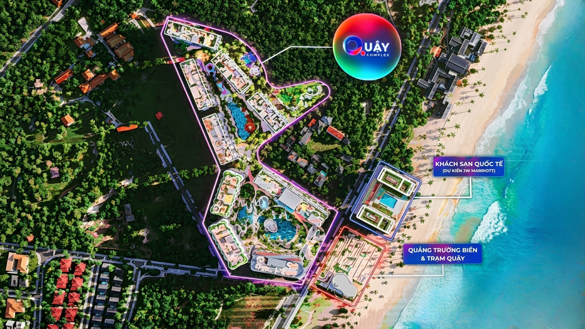 Mặt bằng tổng thể dự án Quậy Complex Quậy Complex