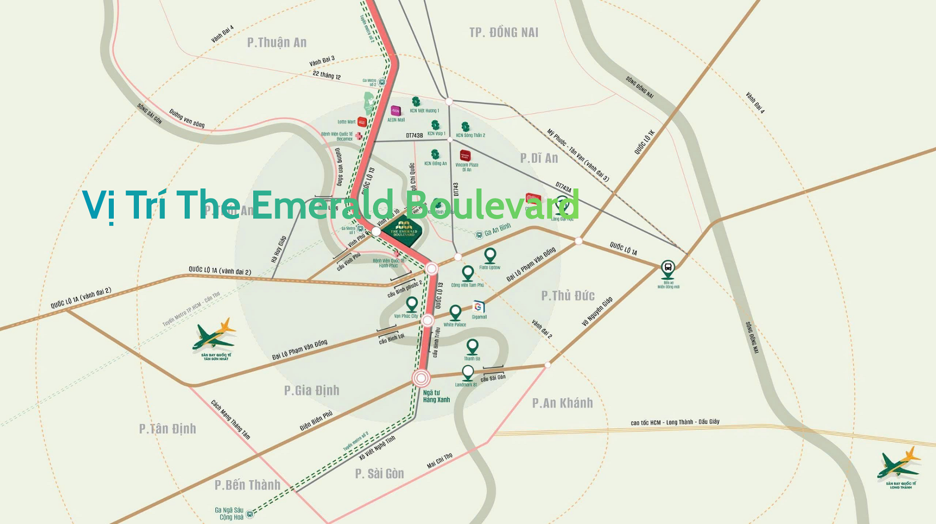Vị trí dự án The Emerald Boulevard Vị trí dự án The Emerald Boulevard